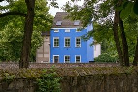 blue Apartment Building