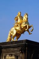 Monument to the Golden Horseman in Dresden, Germany