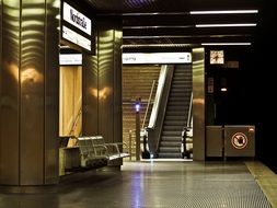 modern railway of a station platform