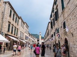 market street people in Dubrovnik