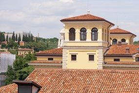 rooftops of the old city in verona