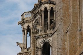 sculptures at the cathedral in france