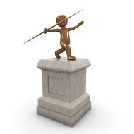 clipart of metal sculpture of Spear Olympia Force