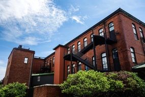 brick office building in the USA