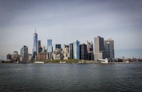 skyscrapers by the river in manhattan