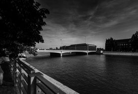 Poland cityscape river