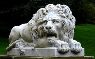 Stone lion statue