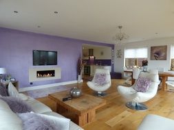 living room interior with armchairs