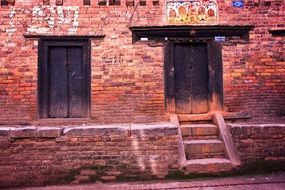 Nepal Bhaktapur red brick