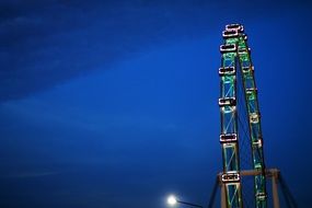ferris wheel at night singapore