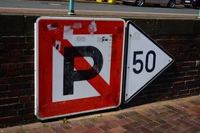 Parking Prohibited Road Sign