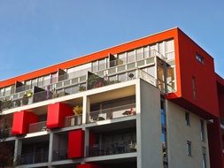 red modern building Düsseldorf