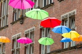 A lot of Colourful Umbrellas