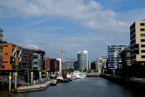 modern port of Hamburg