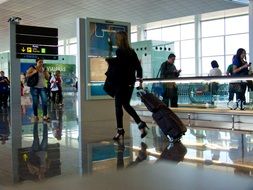 people with luggage at the airport