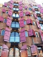 Windows with Red shutters