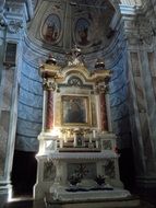 altar near the wall in the church