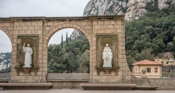 catholic Montserrat Monastery exterior