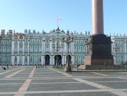 Square in front of the winter palace in St. Petersburg