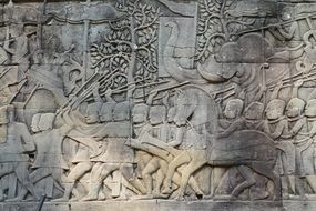 Angkor Wat stone relief