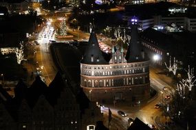 Holsten gate - the medieval city gate of Lubeck