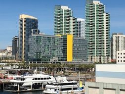 modern harbor in San Diego