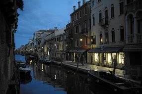 Venetian channel in the evening