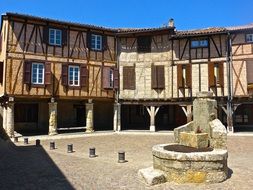 half-timbered facades of historic houses