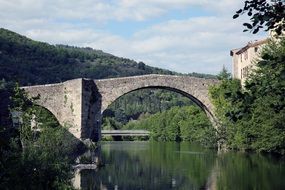 landscape of bridge over river in vienna