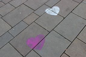 Hearts on a road