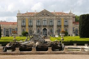 monument near a building in portugal