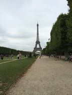 eiffel tower at the end of the trail