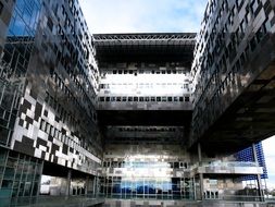 modern building facade reflections