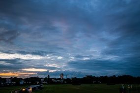 dark clouds over the city