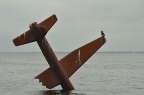 WWII plane in the water in the Netherlands