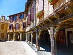 beautiful half-timbered facades of historic houses