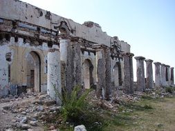 ruins of an old destroyed building
