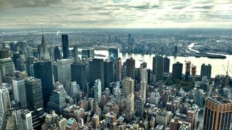 breathtaking view of Manhattan from a bird's eye view