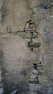 damaged wall of a house in cyprus