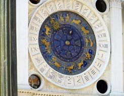 ancient historical clock in venice