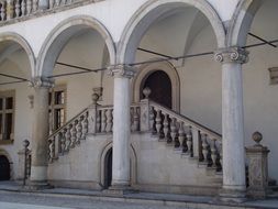 The Monument In The Courtyard Of Wawel Castle