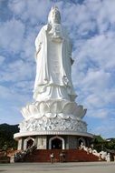 Lady Buddha Statue at top of Temple, vietnam, da nang