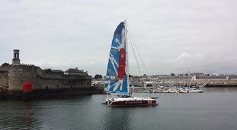 sailing boat on the water, finistere, concarneau