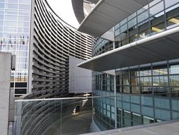 european parliament in Strasbourg, glass surfaces