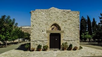stone building of the byzantine monastery, cyprus