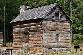 log house in the forest