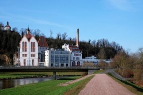 beautiful white brewery building