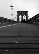 pavement on brooklyn bridge closeup