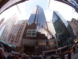 Wide Fisheye Distortion City