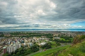 Holyrood Park In Edinburgh skyline view